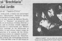 Cabaret musical "Brechtiario" florece en Ciudad Jardín.