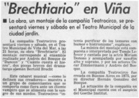 "Brechtiario" en Viña.