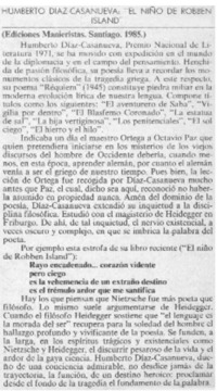 Humberto Díaz Casanueva, "El niño de Robben Island"