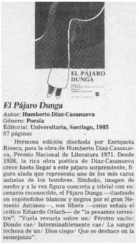 El pájaro Dunga.