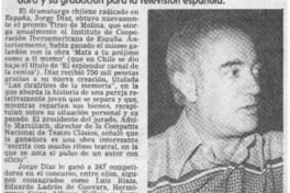 J. Díaz volvió a ganar Premio Tirso de Molina.