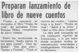 Preparan lanzamiento de libro de nueve cuentos.