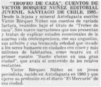 "Trofeo de caza", cuentos
