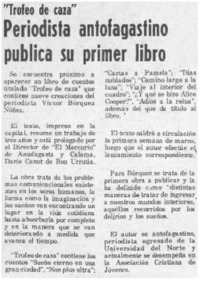 Periodista antofagastino publica su primer libro.