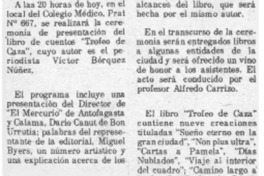 Periodista presenta su libro "Trofeo de caza".