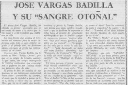 José Vargas Badilla y su "Sangre otoñal"