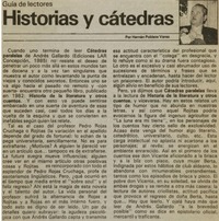 Historias y cátedras