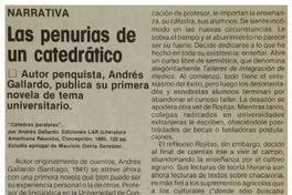 Las penurias de un catedrático