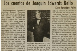 Los cuentos de Joaquín Edwards Bello