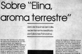 Sobre "Elina, aroma terrestre"