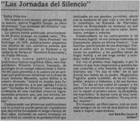 "Las jornadas del silencio"