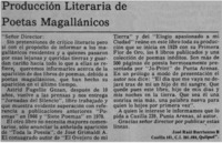 Producción literaria de poetas magallánicos