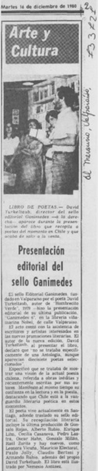 Presentación editorial del sello Ganimedes.