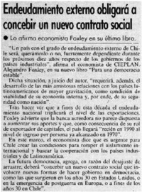 Endeudamiento extermo obligará a concebir un nuevo contrato social.