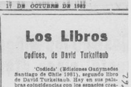 Códices, de David Turkeltaub