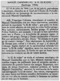 Manuel Gandarillas:"a fil de rodas"