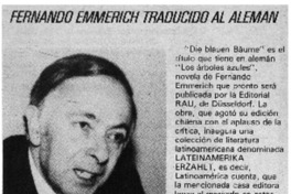 Fernando Emmerich traducido al alemán.