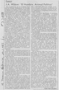 J. A. Widow, "El hombre, animal político"