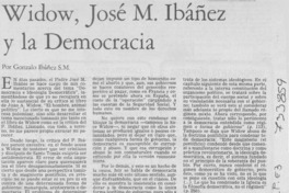 Widow, José M. Ibáñez y la Democracia