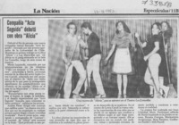 Compañía "Acto Seguido" debutó con obra "Alicia".