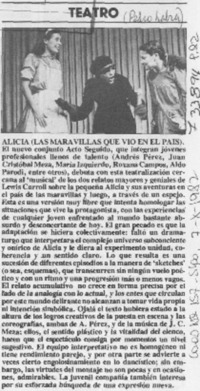 Alicia (las maravillas que vio en el país)