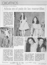 Alicia en el país de las maravillas.