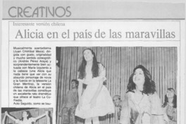 Alicia en el país de las maravillas.