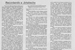 Recordando a Jotabeche