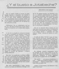 Y el busto a Jotabeche?