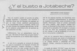 Y el busto a Jotabeche?