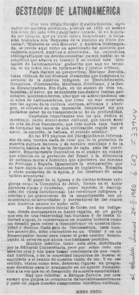 Gestación de latinoamérica