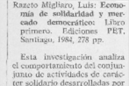 Economía de solidaridad y mercado democrático.