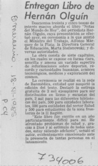 Entregan libro de Hernán Olguín.