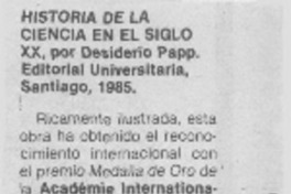 Historia de la ciencia en el siglo XX