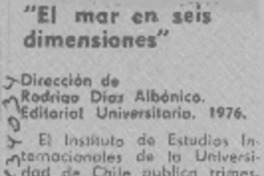 El mar en seis dimensiones"