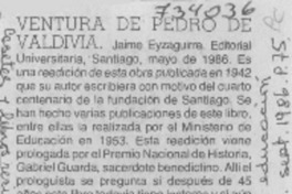Ventura de Pedro de Valdivia.