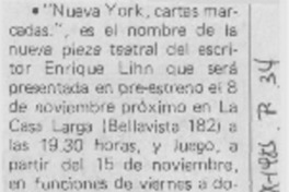 Nueva York, cartas marcadas".