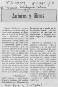 Autores y libros