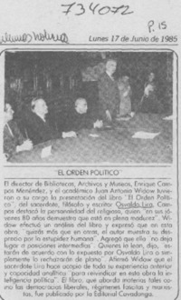 El orden político".