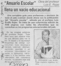 Anuario escolar" llena un vacío educacional.