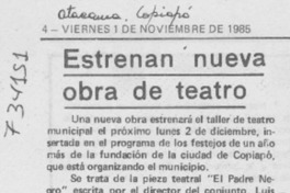 Estrenan nueva obra de teatro.