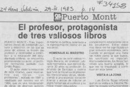 El profesor, protagonista de tres valiosos libros.