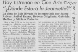 Hoy estrenan en Cine Arte "¿Dónde estará la Jeannette?.