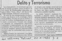 Delito y terrorismo