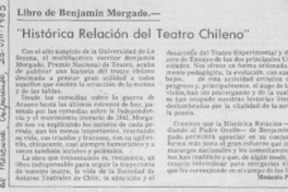 Histórica relación del teatro chileno"