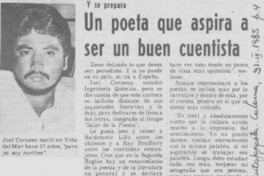 Un poeta que aspira a ser un buen cuentista.