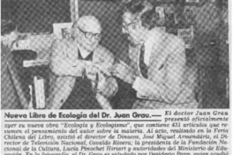 Nuevo libro de Ecología del Dr. Juan Grau.