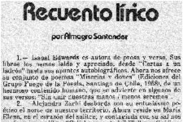 Recuento lírico