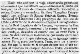 Joaquín Alliende: "Longino traspasado
