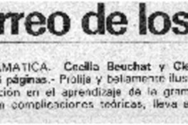 Empezando con la gramática.